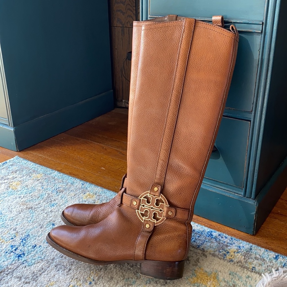 Tory Burch brown leather boots